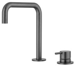 Pure.Sink Luxion 2-hole Gun metal kitchen faucet with U spout PLX2HU-61