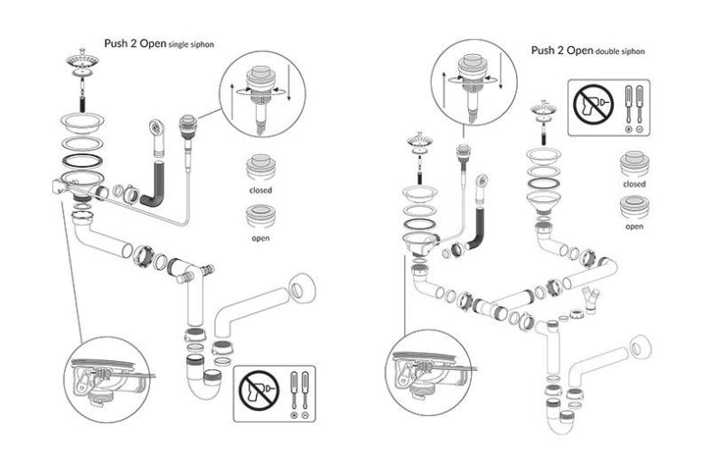 Quadri Luton pearl beige granite large built-in sink with reversible drainer 86x50cm with stainless steel plug 1208971775