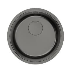 Pure.Sink Rondo Gunmetal Round Sink - Flush-Mount, Undermount, and Overmount, 37 cm RD375-GunMetal