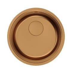 Pure.Sink Rondo Copper Round Sink: Flush-Mount, Undermount, and Overmount, 37 cm RD375-Copper