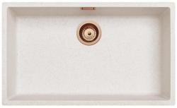 Ausmann Fiber sand white large sink 70x40cm undermount, topmount and flushmount with automatic copper plug 1208971937