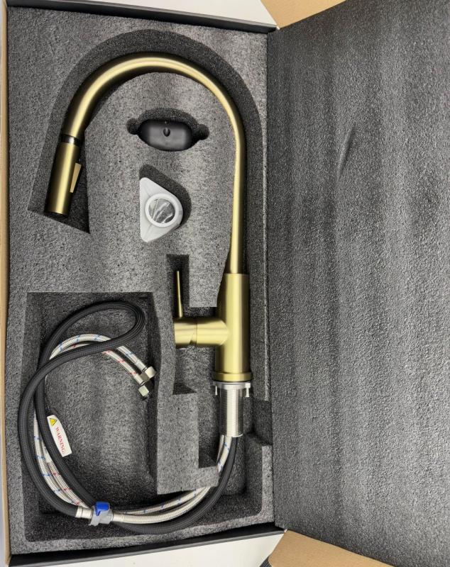 Pure.Sink Elite Steel Stream-S kitchen faucet PVD copper with pull-out spout PS8045-62