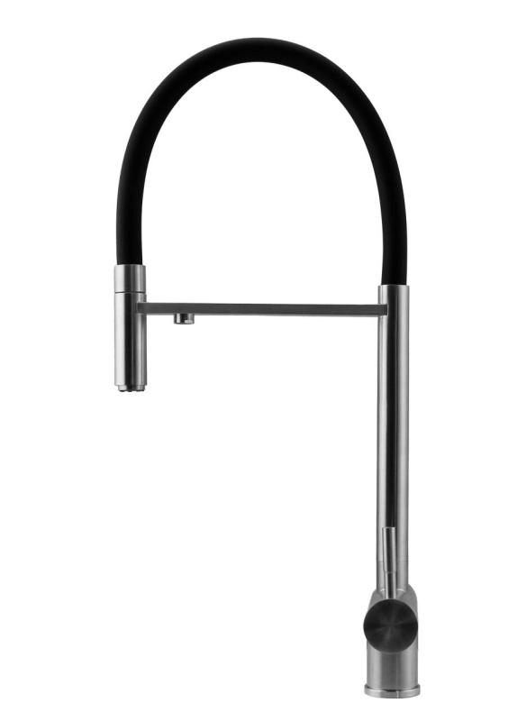 Pure.Sink Elite Steel Flex 3-way Stainless Steel Kitchen Faucet with Flexible Spout and Filtered Water PS8110-02