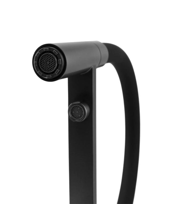 Pure.Sink Elite Steel Flex 3-way PVD gun metal kitchen faucet with flexible spout and Filtered Water PS8110-61