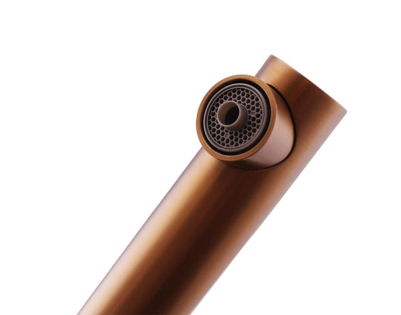 Pure.Sink Elite Steel Clear-S PVD brushed gold 3-way Kitchen Faucet with Pull-out Spout and Filtered Water PS8120-60