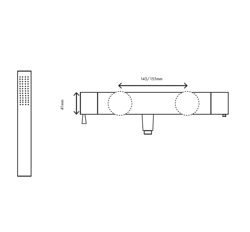MURO TUA thermostatic shower mixer with shower set chrome M1.B1TH.CR