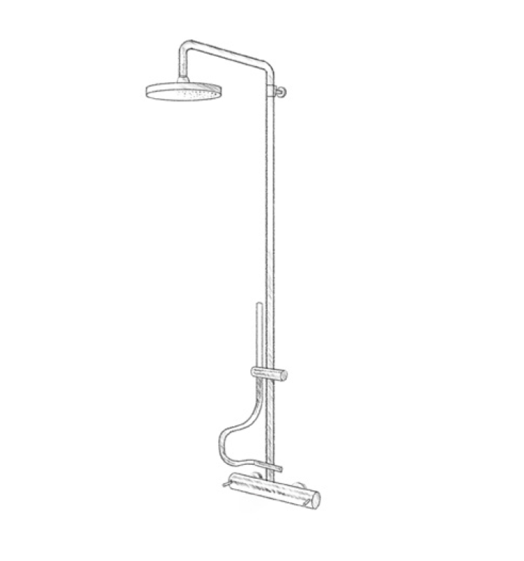 MURO TUA shower combination with rain shower chrome M1.B11.CR