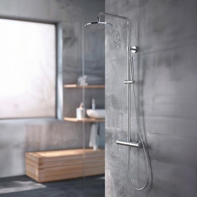 MURO TUA shower combination with thermostat and rain shower chrome M1.B11TH.CR
