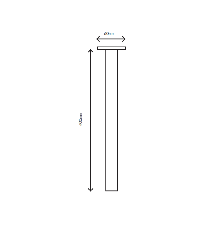 MURO TUA shower arm ceiling 40cm chrome M1.BA2.V.4.CR