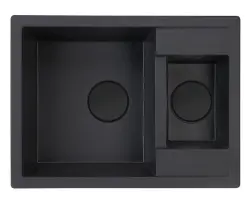 Pure.Sink Universal Drain cover, basket plug cap, Matte Black, round, ground-edge lid for drain WSTCOV-31