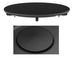 Pure.Sink Universal Drain cover, basket plug cap, Matte Black, round, ground-edge lid for drain WSTCOV-31