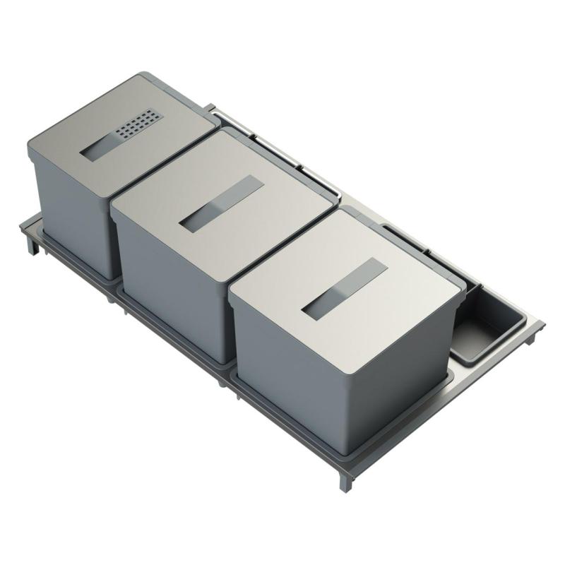 Indux Sort 3-compartment waste system Manual control for pull-out drawers 1208972320