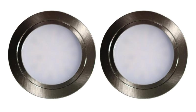 Indux Luma Small built-in kitchen Multi Tone LED Set 2 Spotlights Stainless steel look 1208972326