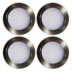 Indux Luma Small built-in kitchen LED spotlight set, 4 spotlights with LED driver, stainless steel look 1208972373
