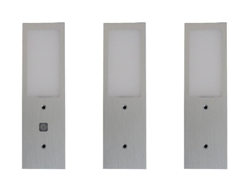 Indux Luminex Kitchen Surface-Mounted LED Set 3 Spots 4W With Integrated Touch Dimmer Switch Aluminum 1208972398