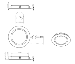 Indux Luma built-in kitchen Multi Tone LED Spot stainless steel look 1208972399