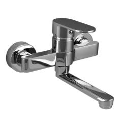 Aquanello Casa Single-lever Kitchen Wall Faucet Chrome with 15 cm spout CR-1415-CS