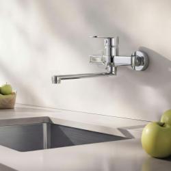 Aquanello Casa Single-lever Kitchen Wall Faucet Chrome with 25 cm spout CR-1425-CS