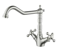 Aquanello Heritage Ascot Classic Kitchen Nostalgic Stainless Steel Kitchen Faucet with Angled Spout NB-4002-HA
