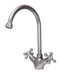 Aquanello Heritage Ascot Classic Kitchen Nostalgic Kitchen Faucet Chrome with Round Spout CR-4003-HA