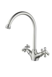 Aquanello Heritage Ascot Classic Kitchen Nostalgic Stainless Steel Kitchen Faucet with Round Spout NB-4003-HA