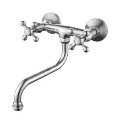 Aquanello Heritage Ascot Classic Kitchen Wall Faucet, Chrome CR-4111-HA