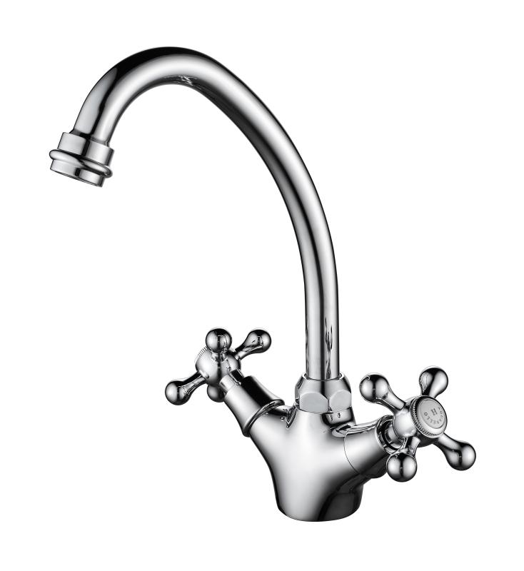 Aquanello Heritage Ascot Classic Kitchen Nostalgic Kitchen Faucet Chrome CR-4004-HA