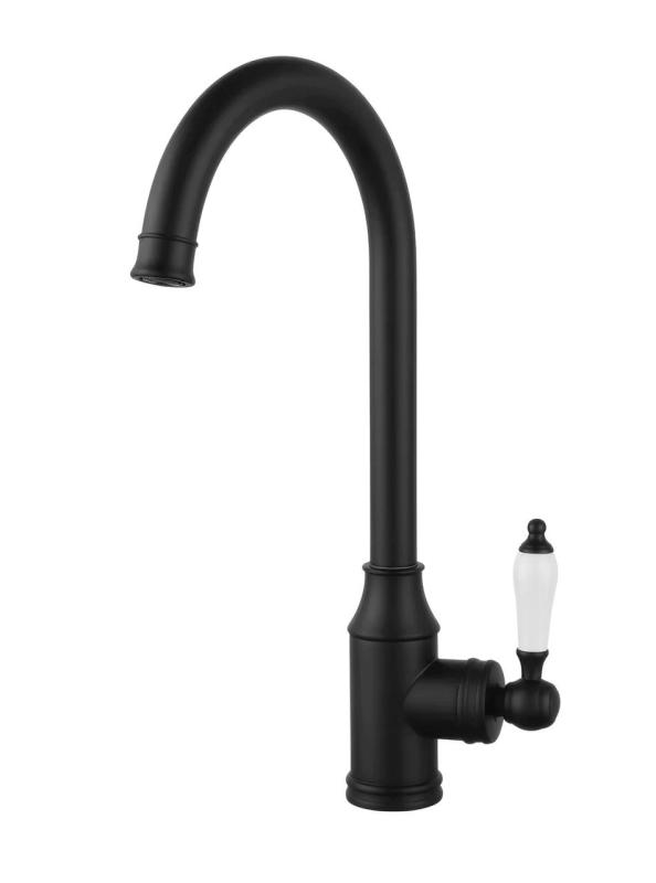 Aquanello Heritage Manor Classic Kitchen Nostalgic Kitchen Faucet Black BL-9001-HM