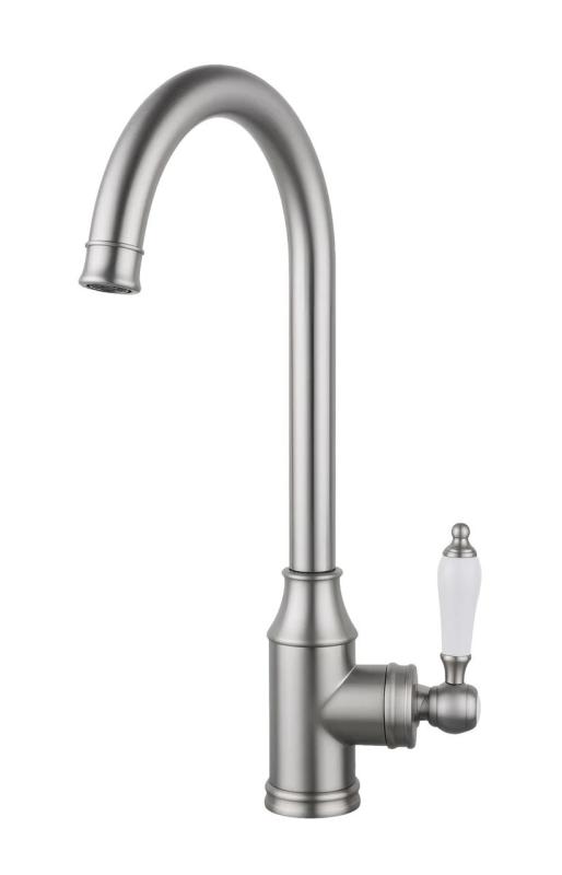 Aquanello Heritage Manor Classic Kitchen Nostalgic Kitchen Faucet, Stainless Steel NB-9001-HM