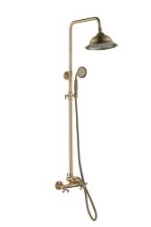Aquanello Heritage Ascot Classic Shower Set Surface-Mounted Shower Column Bronze BN-2003-HA