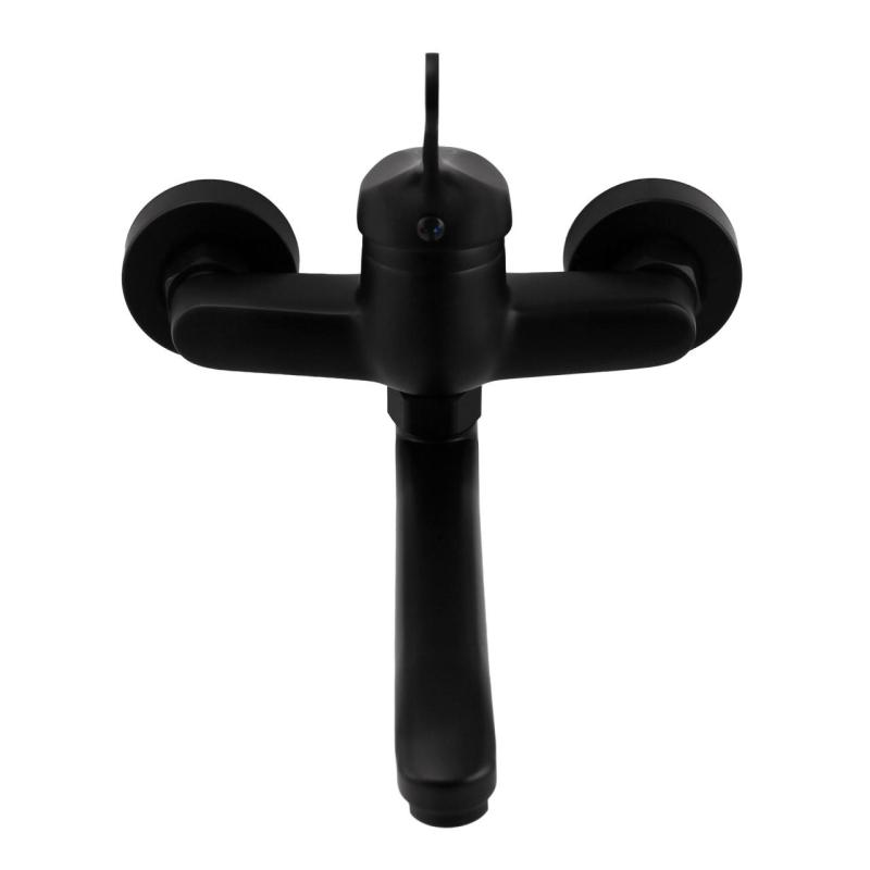 Aquanello Casa Kitchen Wall Faucet with Top Spout Black BL-1003-CS