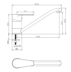 Aquanello Casa Single-Handle Kitchen Faucet, Chrome CR-1203-CS