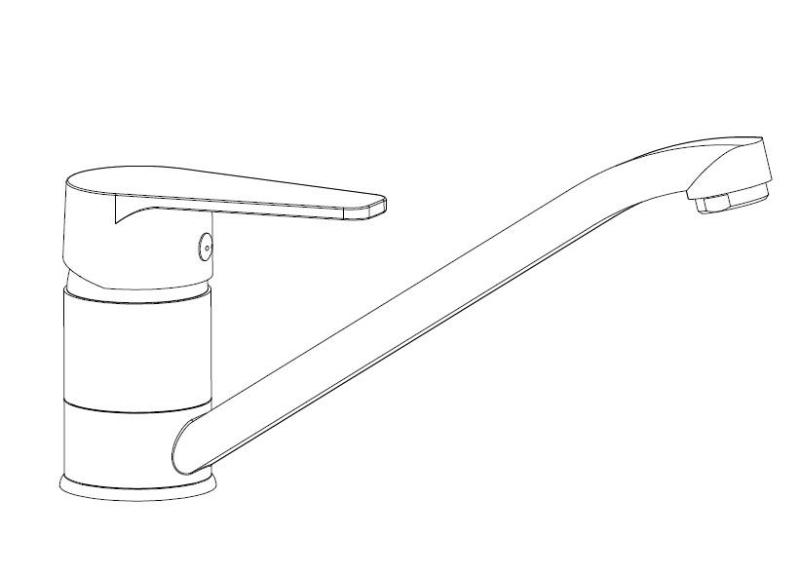 Aquanello Casa Single-Handle Kitchen Faucet, Black BL-1203-CS