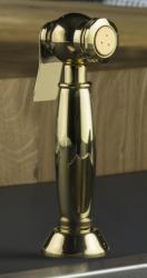 PB Nostalgic Pull-Out Kitchen Hand Shower, Classic Natural Brass