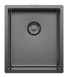 Pure.Sink Comfort PVD Gun Metal sink, 34x40 cm, undermount, flush-mount, and top-mount PCM3440-61