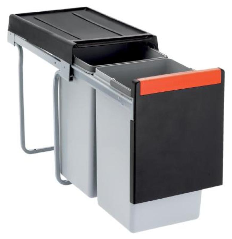 Franke Cube 30 built-in waste system manual operation kitchen trash can 2 x 15L 134.0039.553