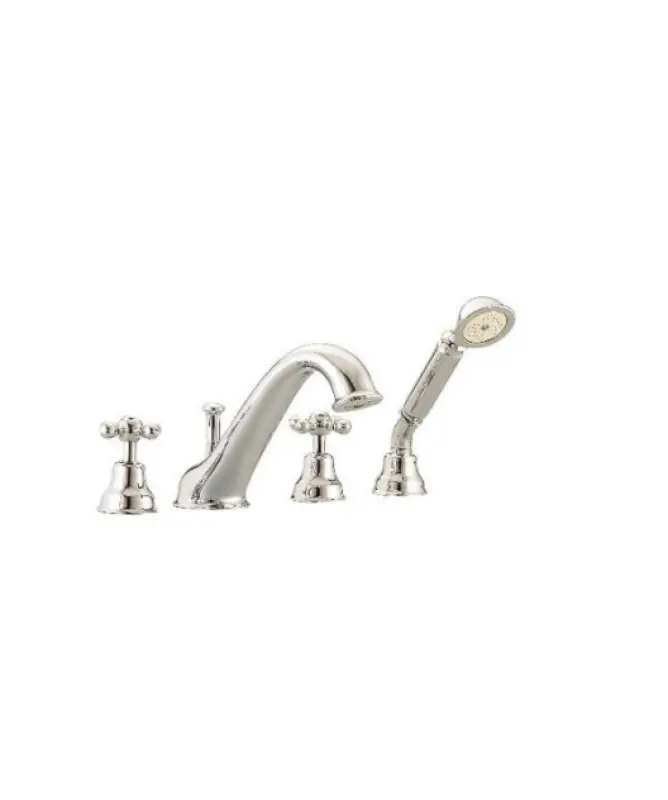 Cisal Arcana Ceramic 4-hole bath rim mount mixer 3/4" Chrome AC00026421